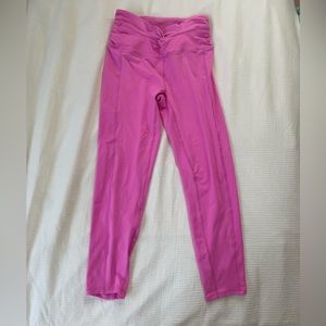 Free People Movement pink high rise ankle breathe deeper leggings